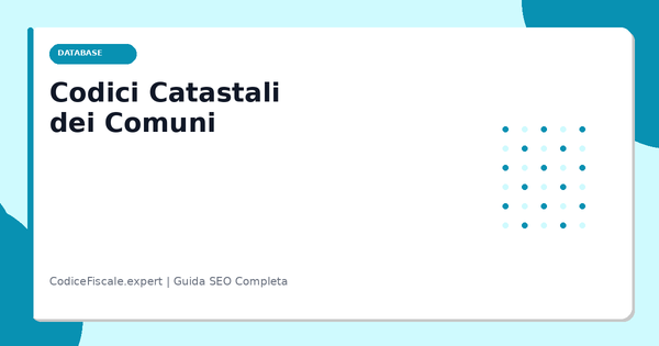 Katastercodes der italienischen Gemeinden
